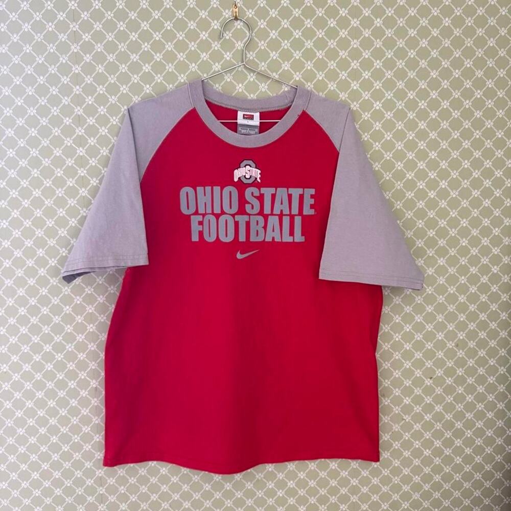 Vintage Y2K Nike Ohio state buckeyes red graphic t shirt